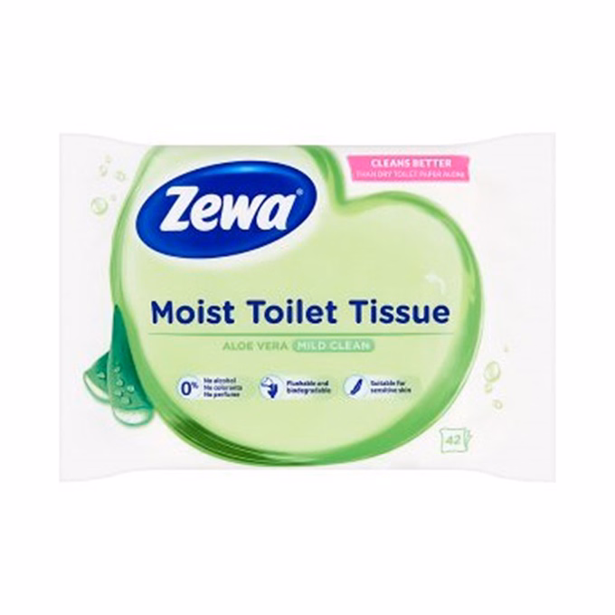 Nedves toalettpapír ZEWA Aloe Vera 42 darabos