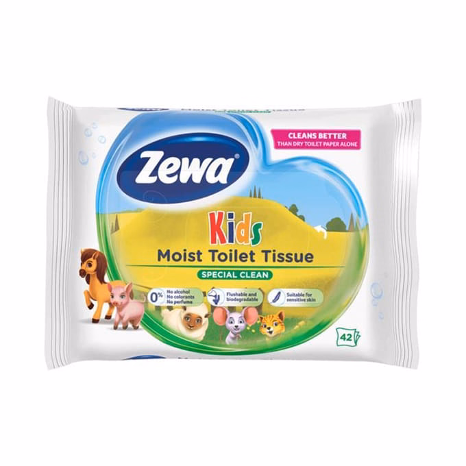 Nedves toalettpapír ZEWA Kids 42 darabos