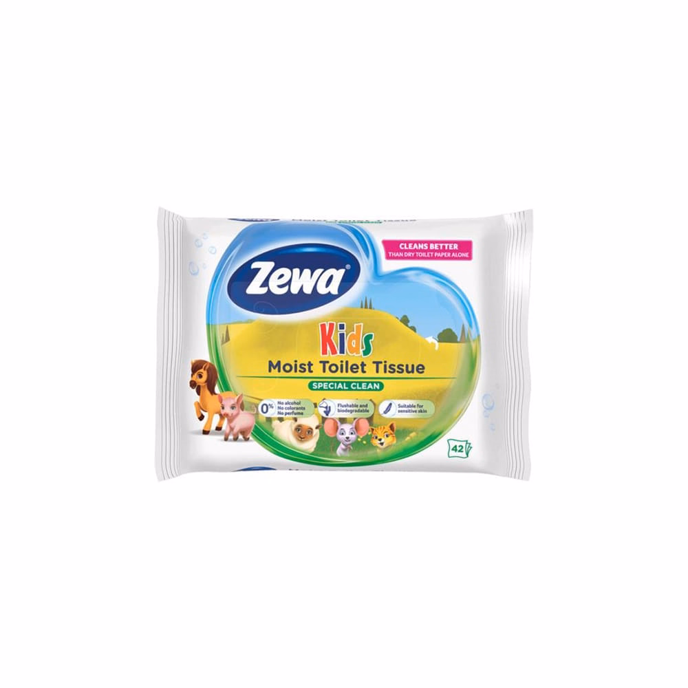 Nedves toalettpapír ZEWA Kids 42 darabos