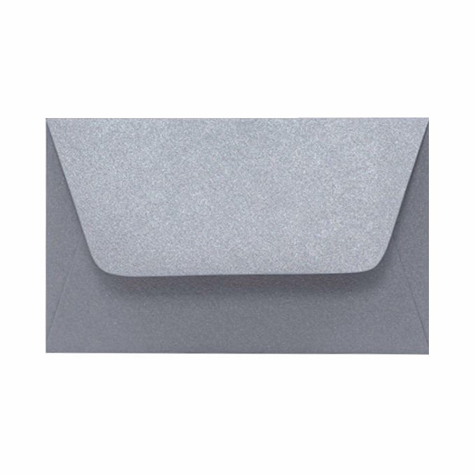 Névjegyboríték színes KASKAD enyvezett 70x105 mm 52 ezüst metál 120 g 25 darabos