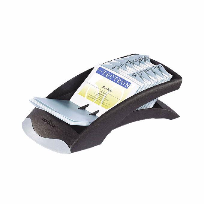 Névjegytartó DURABLE fekvő A-Z 200 darabos fekete Névjegytartó DURABLE fekvő A-Z 200 darabos fekete