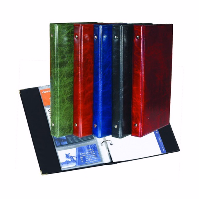 Névjegytartó ELEGANT pvc borítású karton 80 darabos fekete