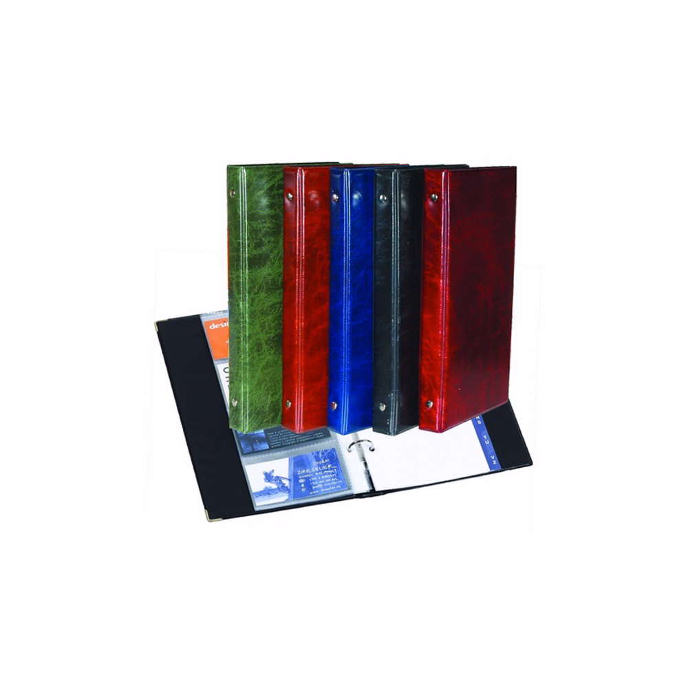 Névjegytartó ELEGANT pvc borítású karton 80 darabos fekete