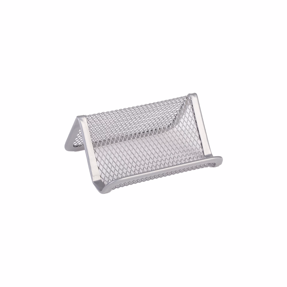 Névjegytartó fémhálós ezüst