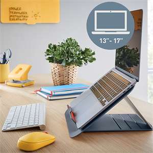 Notebook állvány LEITZ Ergo Cosy 13"-17" bársony szürke Notebook állvány LEITZ Ergo Cosy 13"-17" bársony szürke