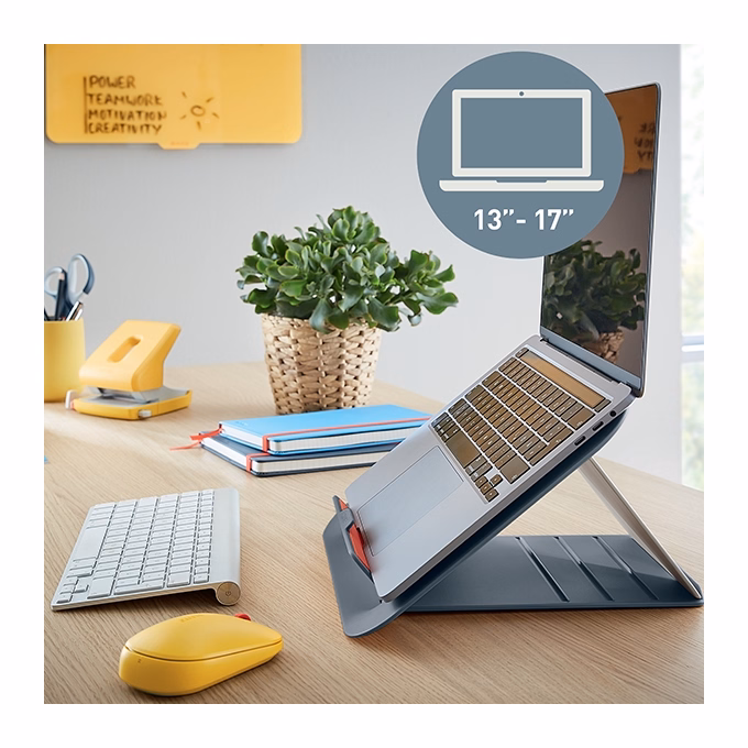 Notebook állvány LEITZ Ergo Cosy 13"-17" bársony szürke Notebook állvány LEITZ Ergo Cosy 13"-17" bársony szürke