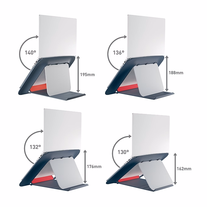 Notebook állvány LEITZ Ergo Cosy 13"-17" bársony szürke Notebook állvány LEITZ Ergo Cosy 13"-17" bársony szürke
