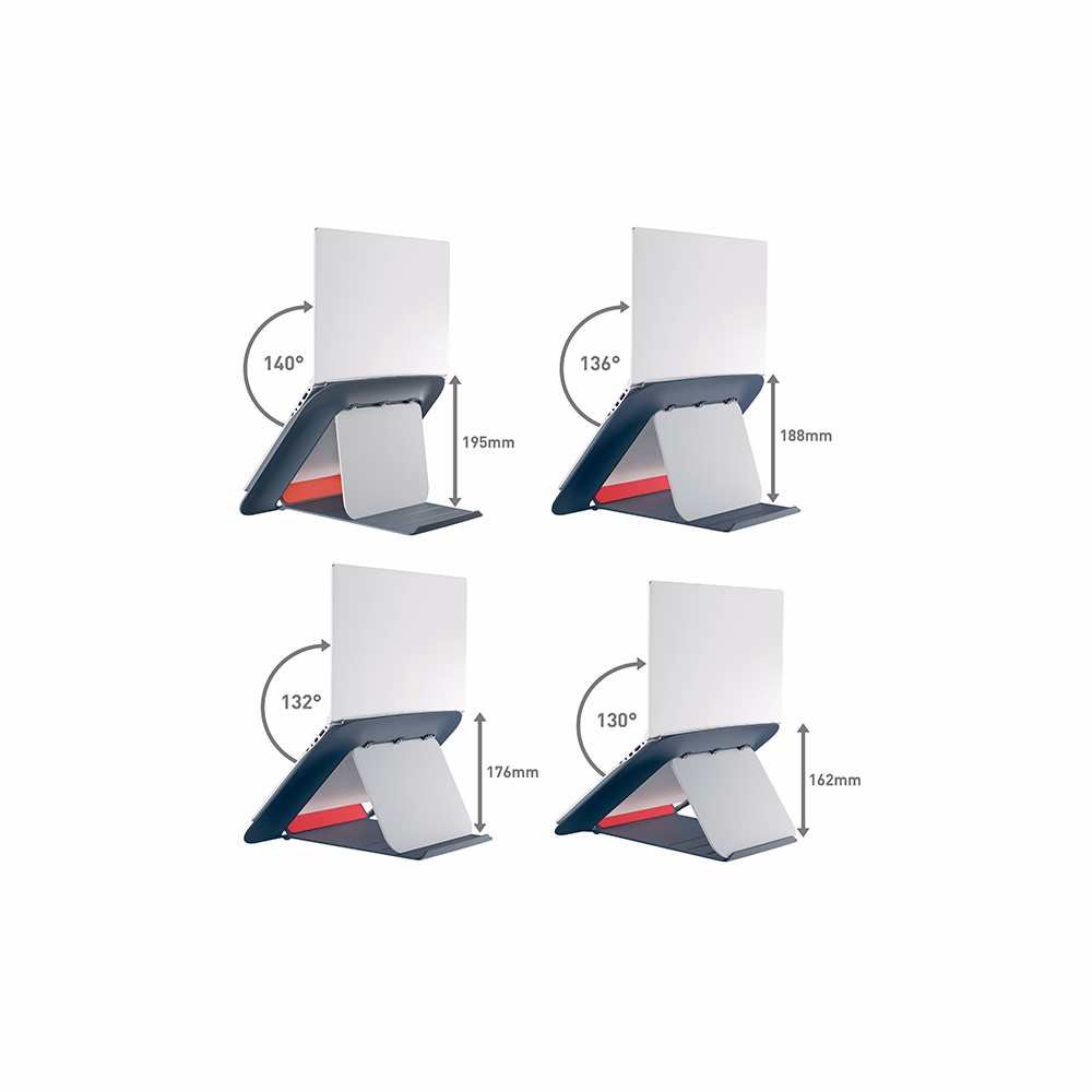 Notebook állvány LEITZ Ergo Cosy 13"-17" bársony szürke Notebook állvány LEITZ Ergo Cosy 13"-17" bársony szürke