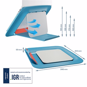 Notebook állvány LEITZ Ergo Cosy 13"-17" nyugodt kék