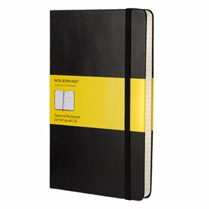Jegyzetfüzet kockás MOLESKINE QP061 "L" keményfedeles fekete