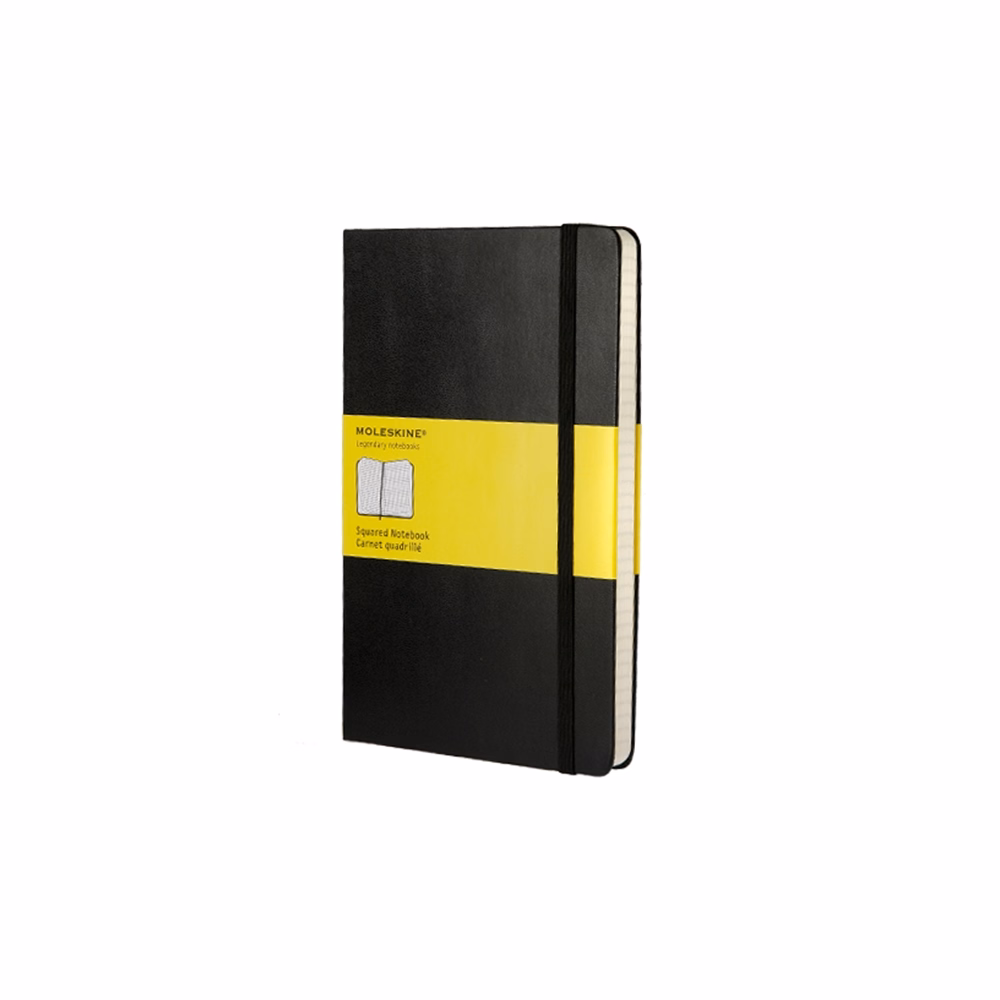 Jegyzetfüzet kockás MOLESKINE QP061 "L" keményfedeles fekete
