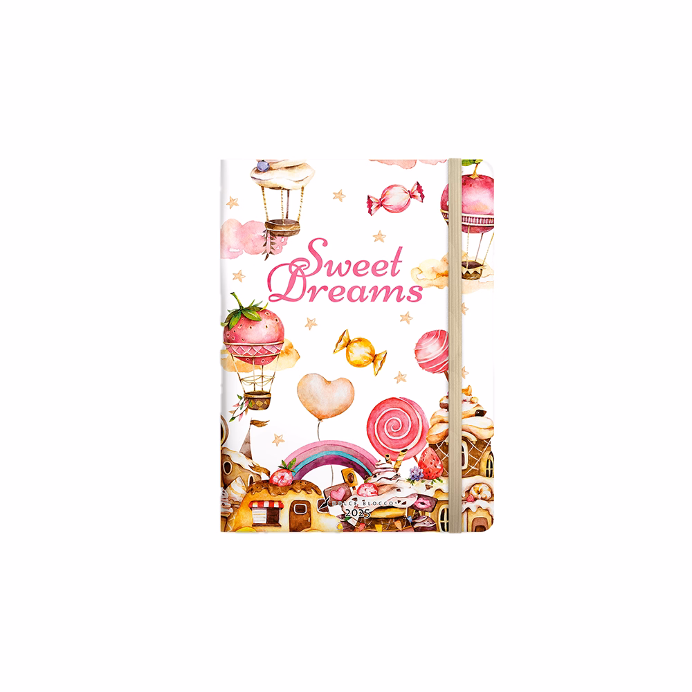 Jegyzetfüzet ponthálós DOLCE BLOCCO Secret Journal A/5 176 oldalas Sweet Dreams keménytáblás gumis