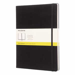 Jegyzetfüzet sima MOLESKINE QP092 "XL" keményfedeles fekete