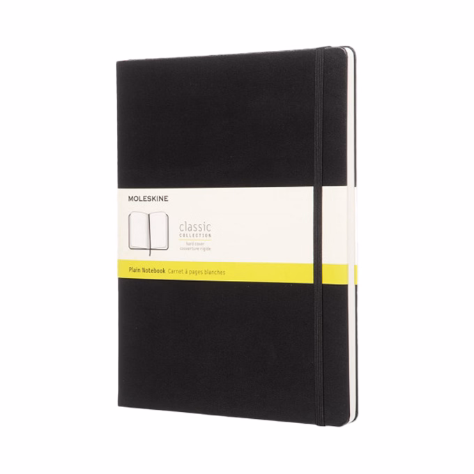 Jegyzetfüzet sima MOLESKINE QP092 "XL" keményfedeles fekete
