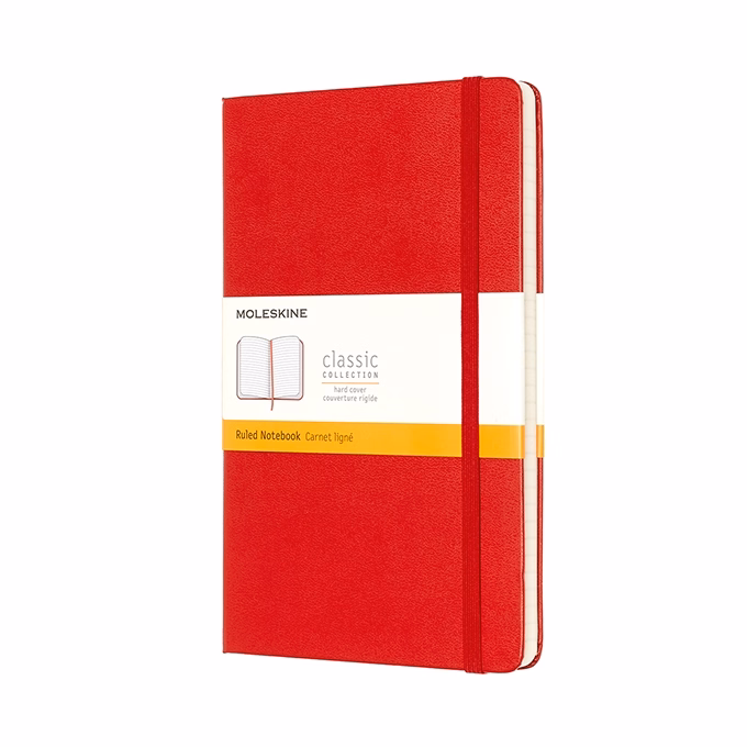 Notesz vonalas MOLESKINE QP060R "L" keményfedeles piros