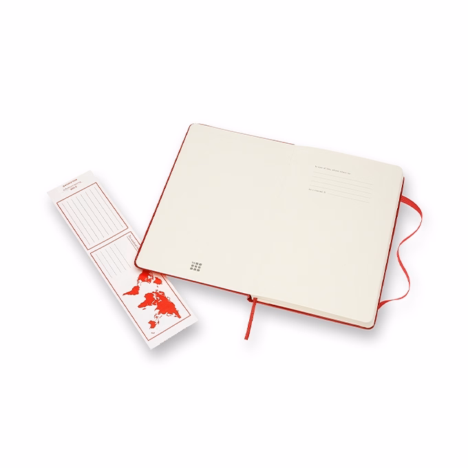Notesz vonalas MOLESKINE QP060R "L" keményfedeles piros