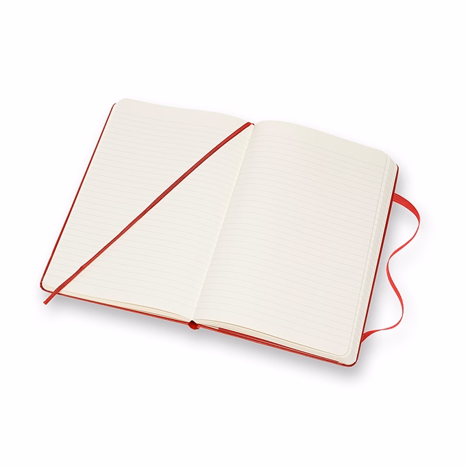 Notesz vonalas MOLESKINE QP060R "L" keményfedeles piros