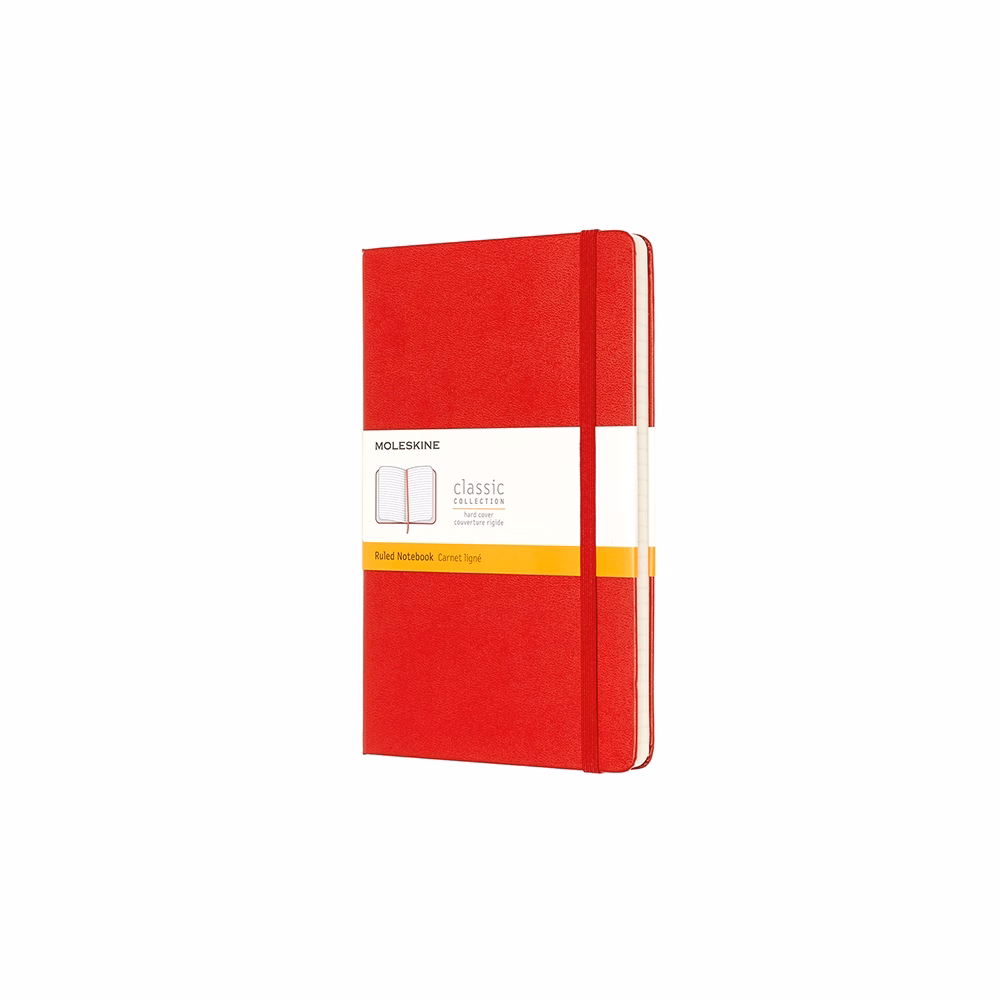 Notesz vonalas MOLESKINE QP060R "L" keményfedeles piros