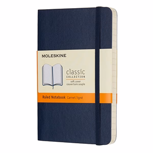 Jegyzetfüzet vonalas MOLESKINE QP611B20 "P" puhafedeles zafirkék