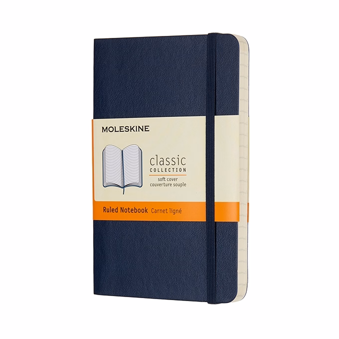Jegyzetfüzet vonalas MOLESKINE QP611B20 "P" puhafedeles zafirkék