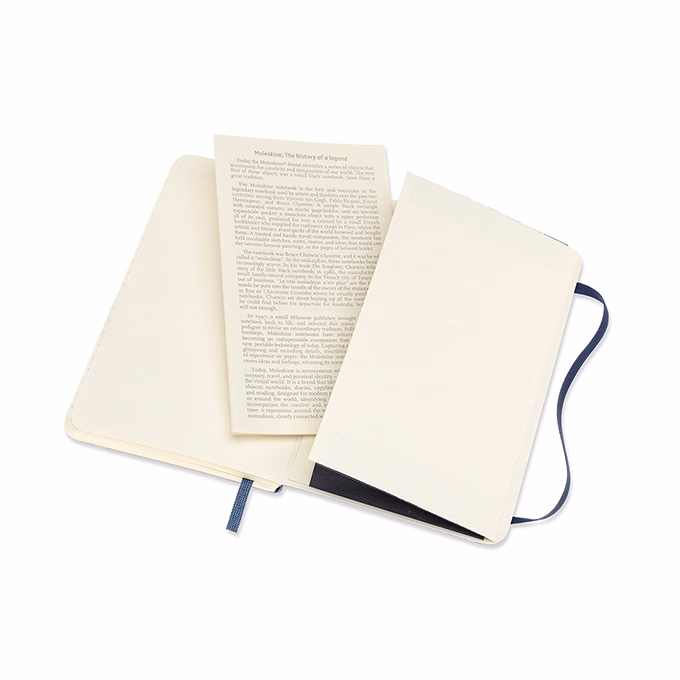 Jegyzetfüzet vonalas MOLESKINE QP611B20 "P" puhafedeles zafirkék