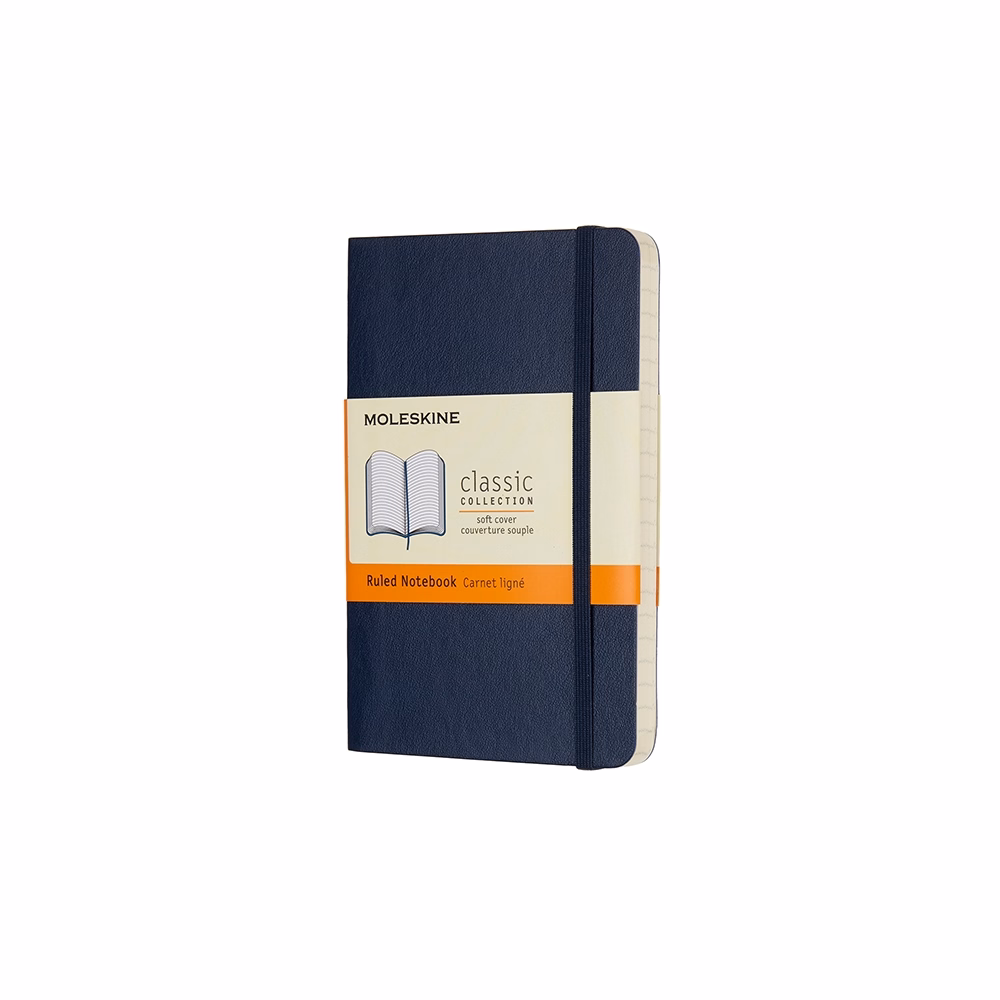 Jegyzetfüzet vonalas MOLESKINE QP611B20 "P" puhafedeles zafirkék