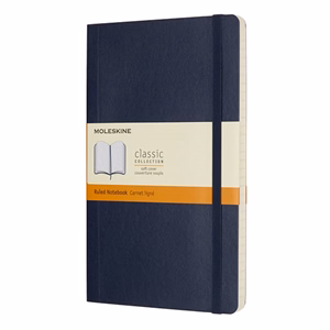Jegyzetfüzet vonalas MOLESKINE QP616B20 "L" puhafedeles zafirkék