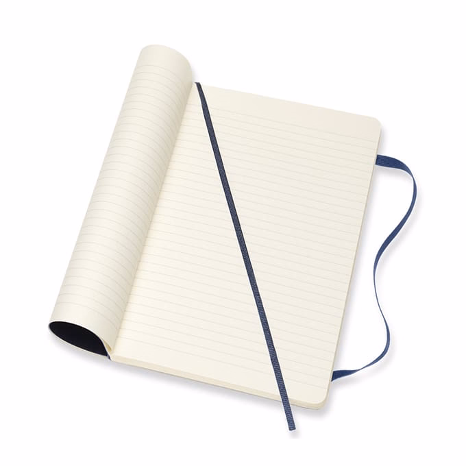 Jegyzetfüzet vonalas MOLESKINE QP616B20 "L" puhafedeles zafirkék
