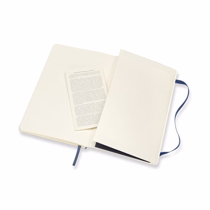 Jegyzetfüzet vonalas MOLESKINE QP616B20 "L" puhafedeles zafirkék