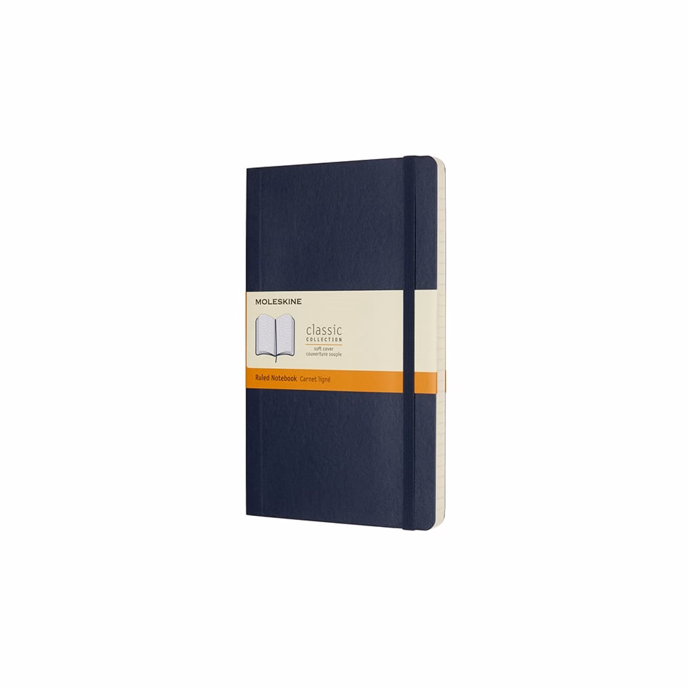 Jegyzetfüzet vonalas MOLESKINE QP616B20 "L" puhafedeles zafirkék