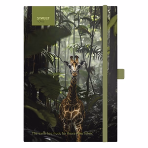 Jegyzetfüzet vonalas STREET Animals Edition Giraffe A/5 96 lapos gumis keményfedelű