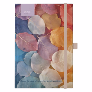 Notesz vonalas STREET Flowers Medaw A/5 96 lapos gumis keményfedelű