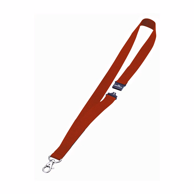 Nyakpánt DURABLE biztonsági zárral 20 mm piros