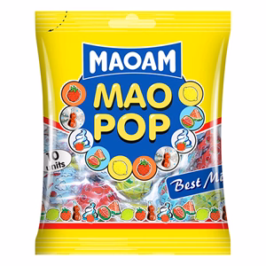 Nyalóka HARIBO Maoam Mao Pop Best Mix 10 darabos 130 g