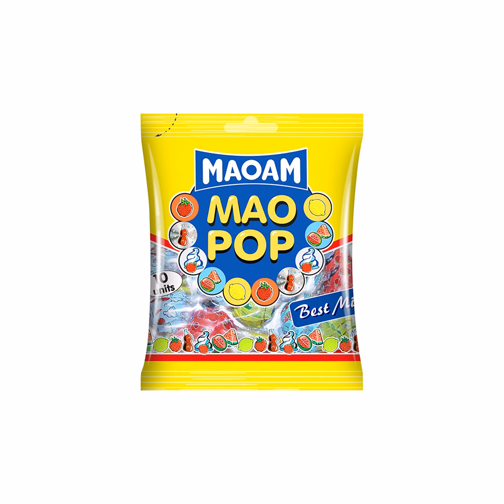 Nyalóka HARIBO Maoam Mao Pop Best Mix 10 darabos 130 g