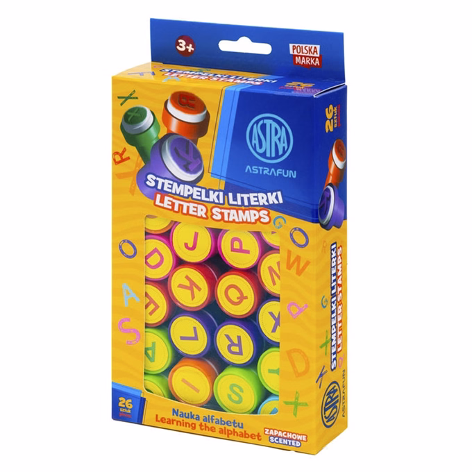 Nyomda ASTRA FUN önfestékező betűk illatos festékkel 26 darabos