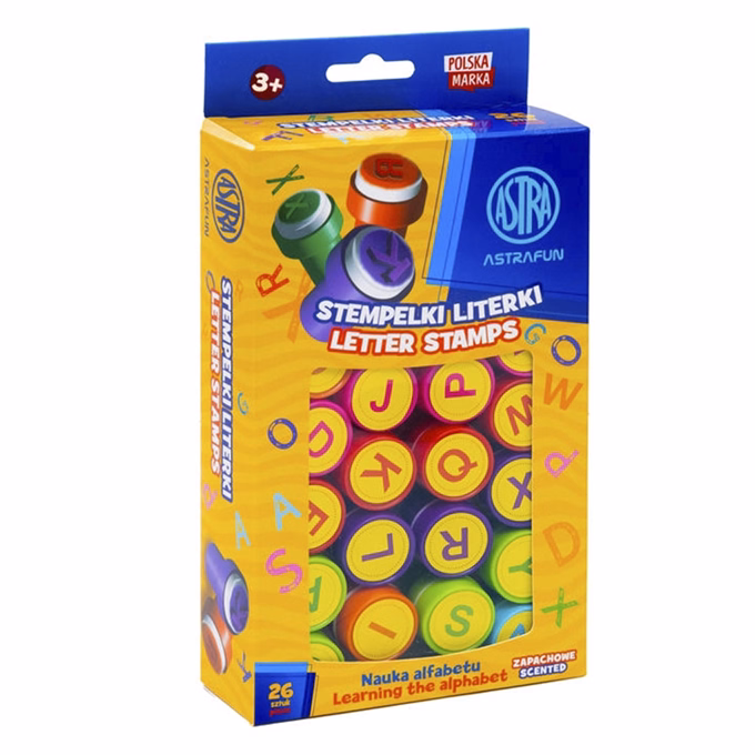 Nyomda ASTRA FUN önfestékező betűk illatos festékkel 26 darabos