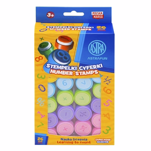 Nyomda ASTRA FUN önfestékező számok és matematikai jelek illatos festékkel 26 darabos