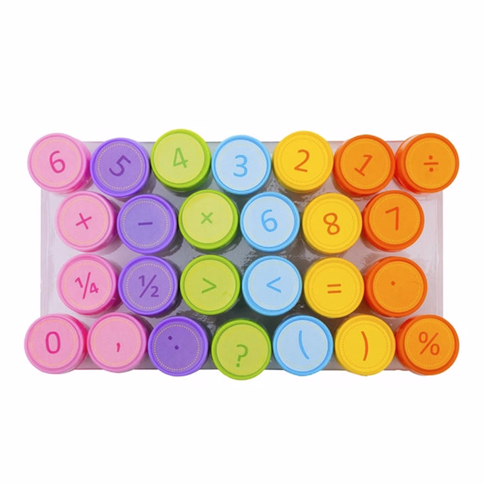 Nyomda ASTRA FUN önfestékező számok és matematikai jelek illatos festékkel 26 darabos