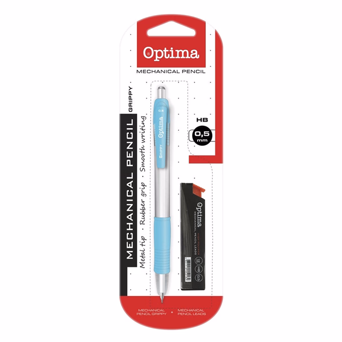 Nyomósirón OPTIMA 0,5mm vegyes színek + grafitbél 0,5mm HB