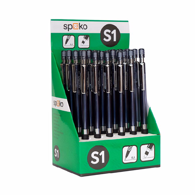 Nyomósirón SPOKO 0131 0,5mm áttetsző antracit szín