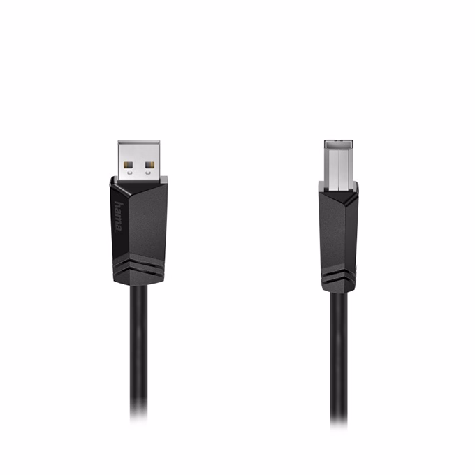 Nyomtató kábel HAMA USB-A/USB-B 1,5m fekete