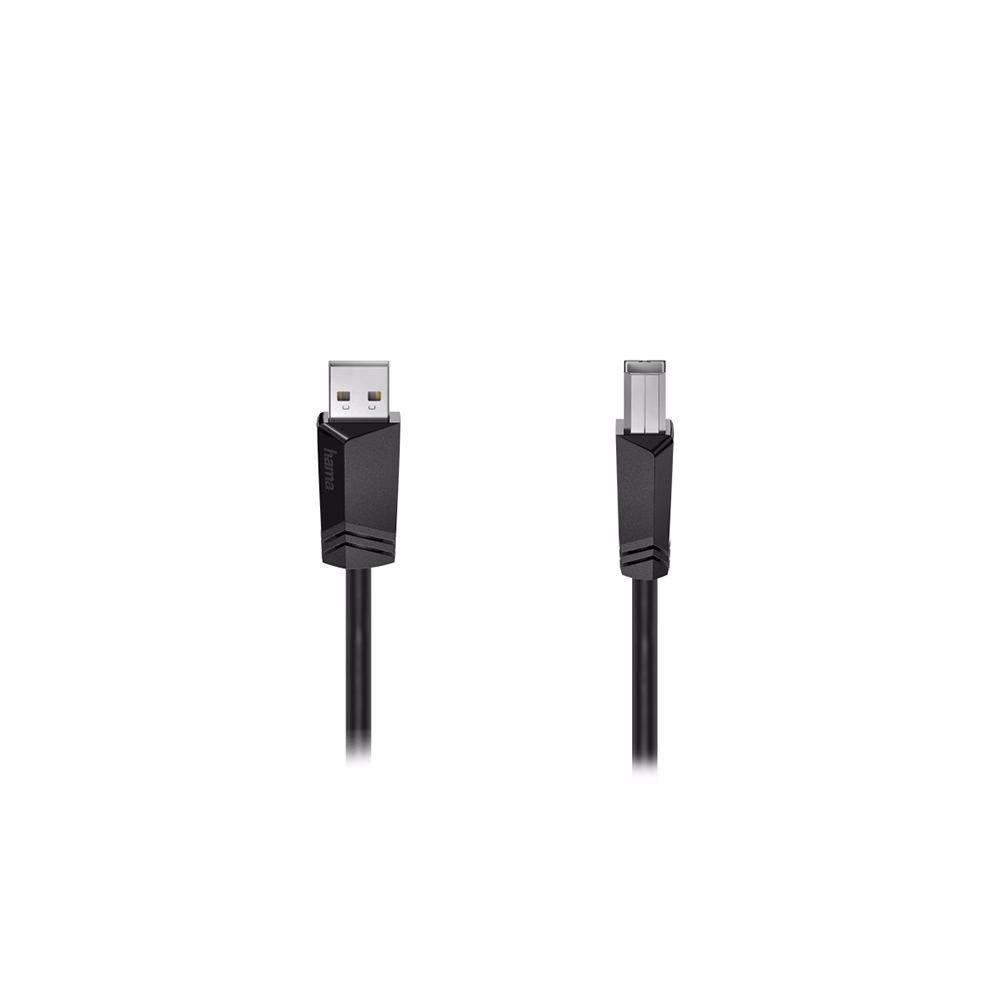 Nyomtató kábel HAMA USB-A/USB-B 1,5m fekete