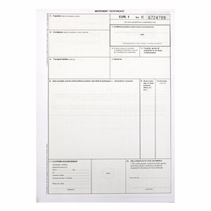 Nyomtatvány EUR1 angol új