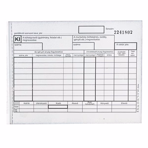 Nyomtatvány anyagkivételezési bizonylat VECTRALINE A/5 fekvő 25x4 lapos 8 tételes