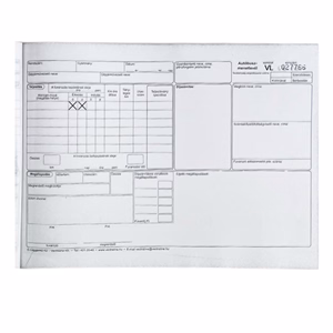 Nyomtatvány autóbusz menetlevél VECTRALINE A/4 fekvő 50x2 lapos