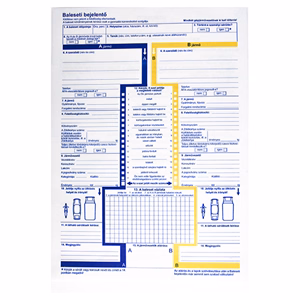 Nyomtatvány baleseti bejelentő A/4 2 példányos