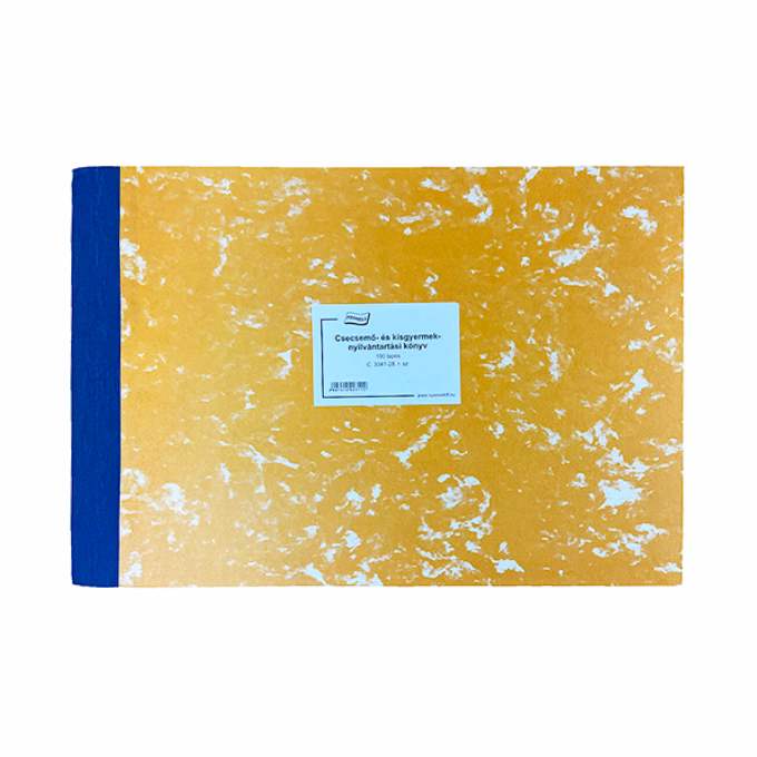 Nyomtatvány csecsemő és kisgyerek nyilvántartási könyv