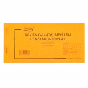 Nyomtatvány deviza bevételi pénztárbizonylat Nyomtatvány deviza bevételi pénztárbizonylat