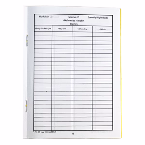 Nyomtatvány egészségügyi nyilatkozat és vizsgálati adatok VECTRALINE B/5 álló 16 lapos Nyomtatvány egészségügyi nyilatkozat és vizsgálati adatok VECTRALINE B/5 álló 16 lapos